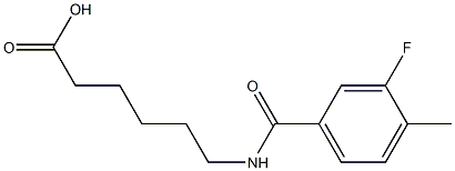 6-[(3-fluoro-4-methylbenzoyl)amino]hexanoic acid Structure