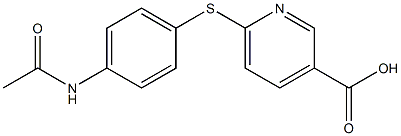 6-[(4-acetamidophenyl)sulfanyl]pyridine-3-carboxylic acid 구조식 이미지