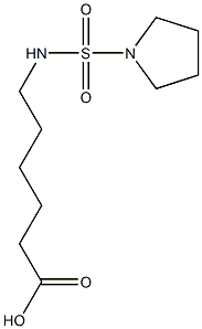 6-[(pyrrolidine-1-sulfonyl)amino]hexanoic acid 구조식 이미지