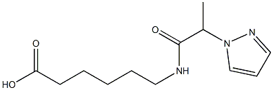 6-[2-(1H-pyrazol-1-yl)propanamido]hexanoic acid 구조식 이미지