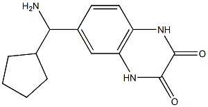 6-[amino(cyclopentyl)methyl]-1,2,3,4-tetrahydroquinoxaline-2,3-dione Structure