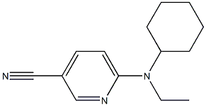 6-[cyclohexyl(ethyl)amino]pyridine-3-carbonitrile Structure