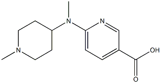 6-[methyl(1-methylpiperidin-4-yl)amino]pyridine-3-carboxylic acid 구조식 이미지