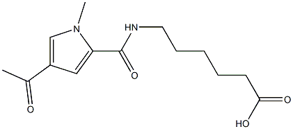 6-{[(4-acetyl-1-methyl-1H-pyrrol-2-yl)carbonyl]amino}hexanoic acid Structure