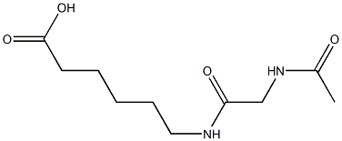 6-{[(acetylamino)acetyl]amino}hexanoic acid Structure