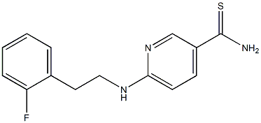 6-{[2-(2-fluorophenyl)ethyl]amino}pyridine-3-carbothioamide 구조식 이미지