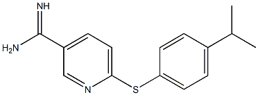 6-{[4-(propan-2-yl)phenyl]sulfanyl}pyridine-3-carboximidamide Structure