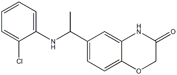 6-{1-[(2-chlorophenyl)amino]ethyl}-3,4-dihydro-2H-1,4-benzoxazin-3-one 구조식 이미지