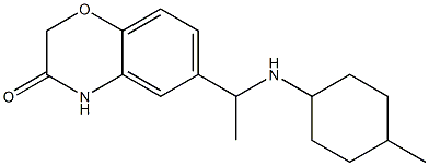 6-{1-[(4-methylcyclohexyl)amino]ethyl}-3,4-dihydro-2H-1,4-benzoxazin-3-one 구조식 이미지