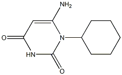 6-amino-1-cyclohexyl-1,2,3,4-tetrahydropyrimidine-2,4-dione 구조식 이미지
