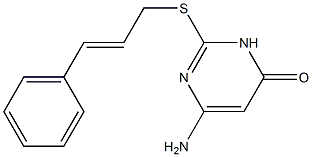 6-amino-2-[(3-phenylprop-2-en-1-yl)sulfanyl]-3,4-dihydropyrimidin-4-one 구조식 이미지