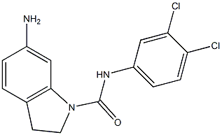 6-amino-N-(3,4-dichlorophenyl)-2,3-dihydro-1H-indole-1-carboxamide 구조식 이미지