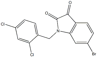 6-bromo-1-[(2,4-dichlorophenyl)methyl]-2,3-dihydro-1H-indole-2,3-dione Structure