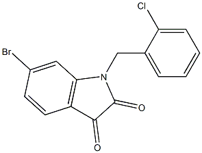 6-bromo-1-[(2-chlorophenyl)methyl]-2,3-dihydro-1H-indole-2,3-dione 구조식 이미지