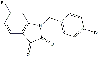 6-bromo-1-[(4-bromophenyl)methyl]-2,3-dihydro-1H-indole-2,3-dione 구조식 이미지