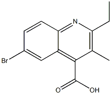 6-bromo-2-ethyl-3-methylquinoline-4-carboxylic acid Structure