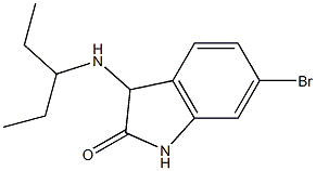 6-bromo-3-(pentan-3-ylamino)-2,3-dihydro-1H-indol-2-one Structure