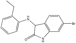 6-bromo-3-[(2-ethylphenyl)amino]-2,3-dihydro-1H-indol-2-one 구조식 이미지