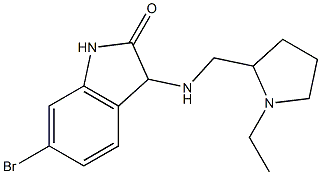 6-bromo-3-{[(1-ethylpyrrolidin-2-yl)methyl]amino}-2,3-dihydro-1H-indol-2-one 구조식 이미지