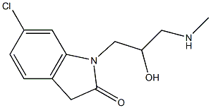 6-chloro-1-[2-hydroxy-3-(methylamino)propyl]-2,3-dihydro-1H-indol-2-one Structure