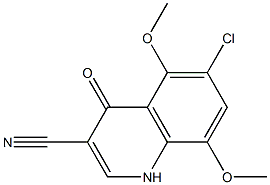 6-chloro-5,8-dimethoxy-4-oxo-1,4-dihydroquinoline-3-carbonitrile Structure