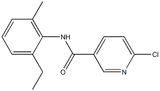 6-chloro-N-(2-ethyl-6-methylphenyl)pyridine-3-carboxamide Structure