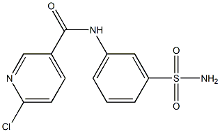 6-chloro-N-(3-sulfamoylphenyl)pyridine-3-carboxamide 구조식 이미지