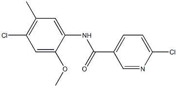 6-chloro-N-(4-chloro-2-methoxy-5-methylphenyl)pyridine-3-carboxamide 구조식 이미지