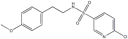 6-chloro-N-[2-(4-methoxyphenyl)ethyl]pyridine-3-sulfonamide 구조식 이미지