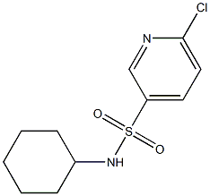 6-chloro-N-cyclohexylpyridine-3-sulfonamide 구조식 이미지