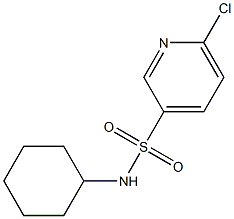 6-chloro-N-cyclohexylpyridine-3-sulfonamide Structure