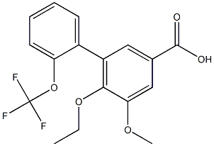 6-ethoxy-5-methoxy-2'-(trifluoromethoxy)-1,1'-biphenyl-3-carboxylic acid 구조식 이미지