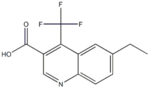 6-ethyl-4-(trifluoromethyl)quinoline-3-carboxylic acid 구조식 이미지