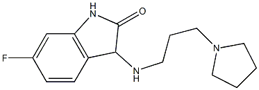 6-fluoro-3-{[3-(pyrrolidin-1-yl)propyl]amino}-2,3-dihydro-1H-indol-2-one Structure