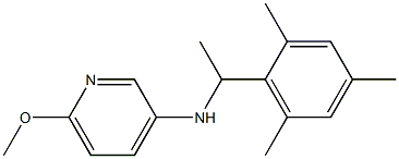 6-methoxy-N-[1-(2,4,6-trimethylphenyl)ethyl]pyridin-3-amine 구조식 이미지