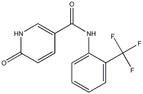 6-oxo-N-[2-(trifluoromethyl)phenyl]-1,6-dihydropyridine-3-carboxamide 구조식 이미지