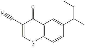 6-sec-butyl-4-oxo-1,4-dihydroquinoline-3-carbonitrile 구조식 이미지