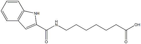 7-(1H-indol-2-ylformamido)heptanoic acid 구조식 이미지