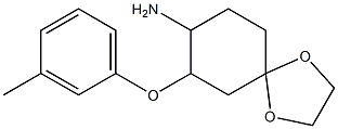 7-(3-methylphenoxy)-1,4-dioxaspiro[4.5]dec-8-ylamine Structure