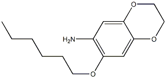 7-(hexyloxy)-2,3-dihydro-1,4-benzodioxin-6-amine Structure