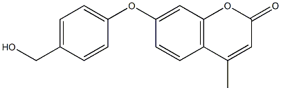 7-[4-(hydroxymethyl)phenoxy]-4-methyl-2H-chromen-2-one Structure