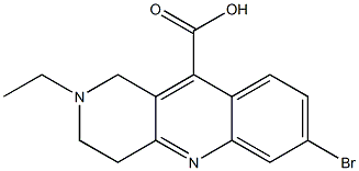 7-bromo-2-ethyl-1H,2H,3H,4H-benzo[b]1,6-naphthyridine-10-carboxylic acid Structure