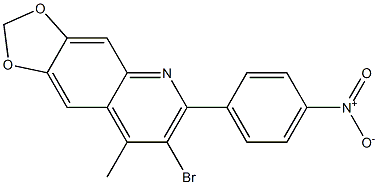 7-bromo-8-methyl-6-(4-nitrophenyl)-2H-[1,3]dioxolo[4,5-g]quinoline 구조식 이미지