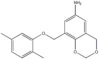 8-(2,5-dimethylphenoxymethyl)-2,4-dihydro-1,3-benzodioxin-6-amine Structure