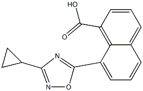 8-(3-cyclopropyl-1,2,4-oxadiazol-5-yl)naphthalene-1-carboxylic acid Structure