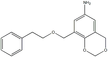 8-[(2-phenylethoxy)methyl]-2,4-dihydro-1,3-benzodioxin-6-amine 구조식 이미지