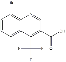 8-bromo-4-(trifluoromethyl)quinoline-3-carboxylic acid 구조식 이미지
