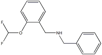 benzyl({[2-(difluoromethoxy)phenyl]methyl})amine 구조식 이미지