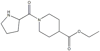 ethyl 1-(pyrrolidin-2-ylcarbonyl)piperidine-4-carboxylate Structure