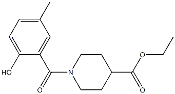 ethyl 1-[(2-hydroxy-5-methylphenyl)carbonyl]piperidine-4-carboxylate Structure